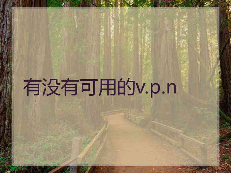 有没有可用的v.p.n